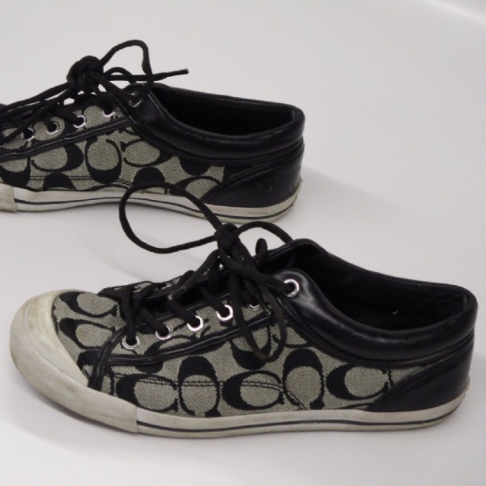 Coach Black/Gray Francesca Sneakers Low Top Size 8